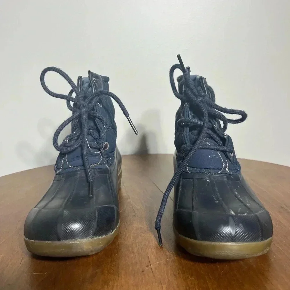 Sperry girls navy‎ duck boots size 3M